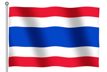 flag of thailand waving