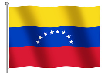 flag of venezuela waving