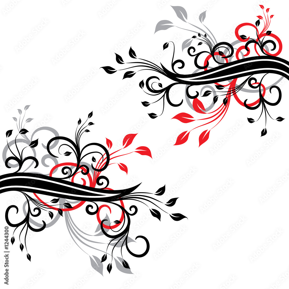 Sticker floral design