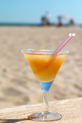 aplle daiquiri cocktail on the sunny beach