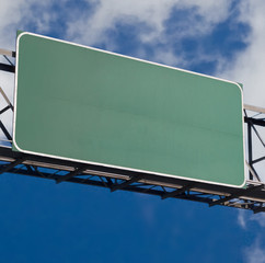 blank freeway sign