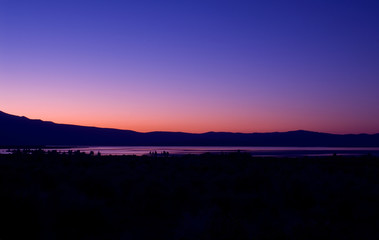 mono lake-orange sunset