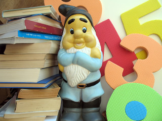 back to school, books and numbers