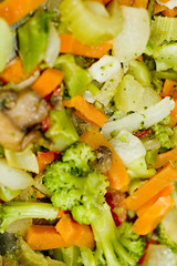 stir fried vegetables on the range