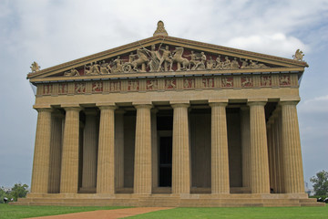 parthenon & storm clouds