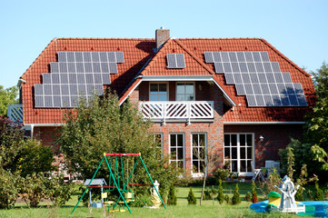 solar energie an wohnhaus