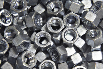 pile of hex nuts