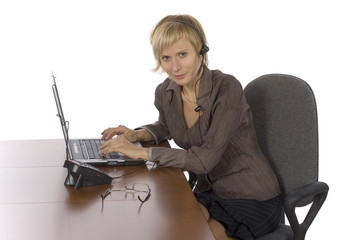businesswoman in her office