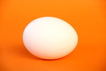 egg on orange surface