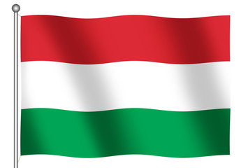 flag of hungary waving