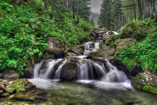 waterfall in national park rila