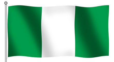 flag of nigeria waving