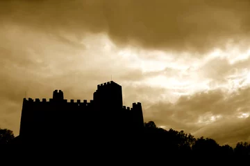 Printed kitchen splashbacks Castle castle in silhouette