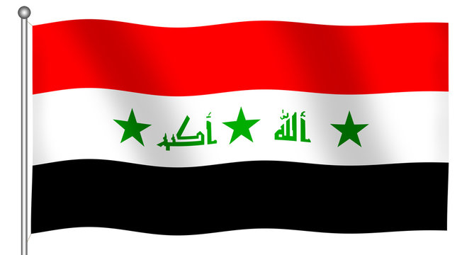 flag of iraq waving