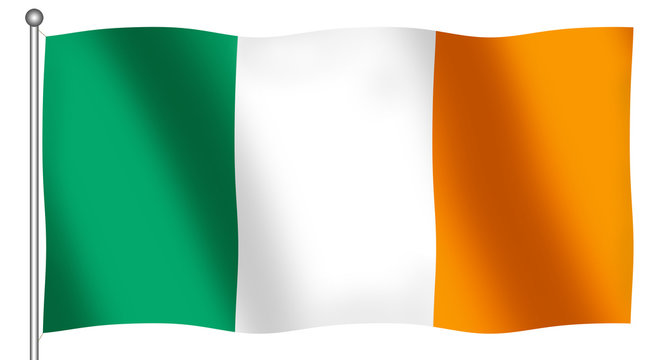 flag of ireland waving