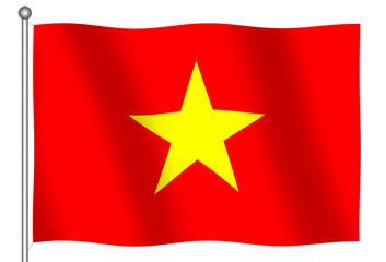 flag of the socialist republic of vietnam waving