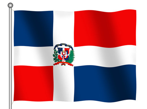 flag of the dominican republic waving