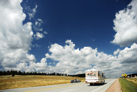 rv on highway