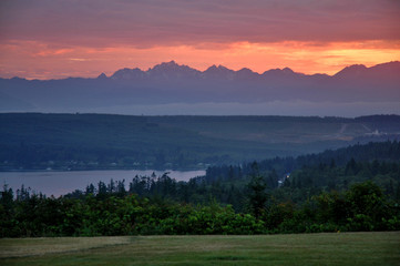 sunset over olympic range ii
