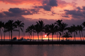 Fototapeta na wymiar tropical sunset picture