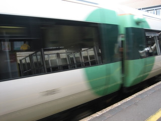 fast moving train