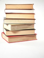 stacked books