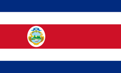 flag of costa rica - obrazy, fototapety, plakaty