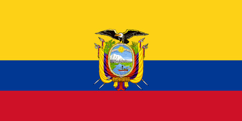 flag of ecuador - obrazy, fototapety, plakaty