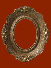 empty picture frame. gold antique