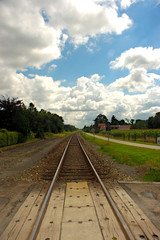 Fototapeta na wymiar railroad track, infinity