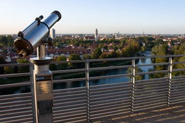 Naklejka na ściany i meble long view of Kehl i Strasburgu
