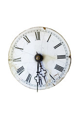 antique clock, isolated