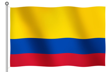 flag of colombia waving