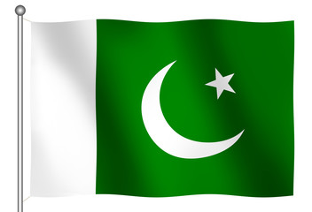 flag of pakistan waving