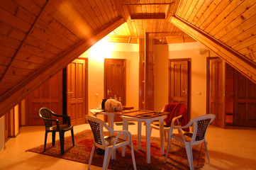 penthouse with wooden finishing