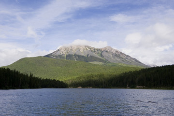 panorama of the charming alces lake