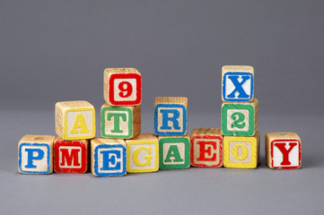 kid's letter blocks