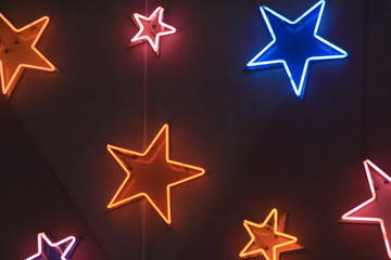 star shaped neon lights