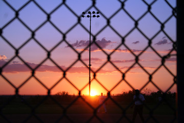 sunset at park