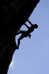 escalade contre jour - devers