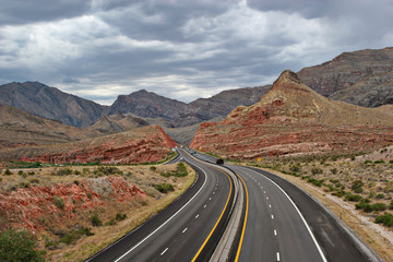 four lane desert highway