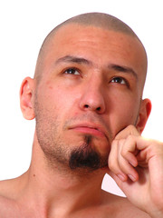 Naklejka premium bald guy