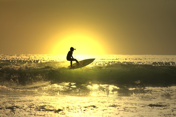 sunset surf