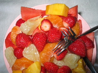 delicious fruit plate