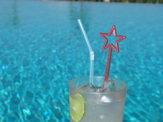 great drink at the poolside