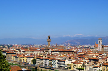 Obraz premium view from michelangelo plazza of florence
