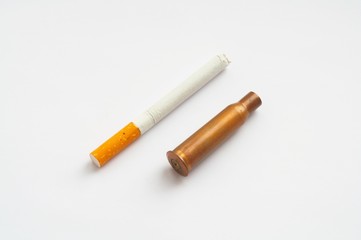 the cigarette is equal to a bullet