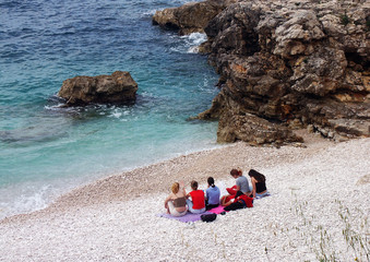 girls on the beach