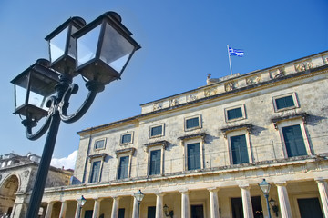 classical architecture on corfu island