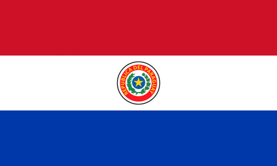 flag of paraguay (obverse) - obrazy, fototapety, plakaty